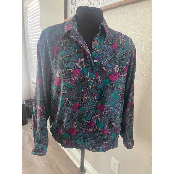 Alfred Dunner Tops - VINTAGE Alfred Dunner Paisley Long Sleeve Blouse